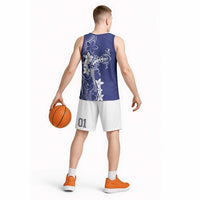 Blue Hawaii Basketball Jersey Hammerhead Shark Tattoo Curve Polynesian LT14 - Polynesian Pride