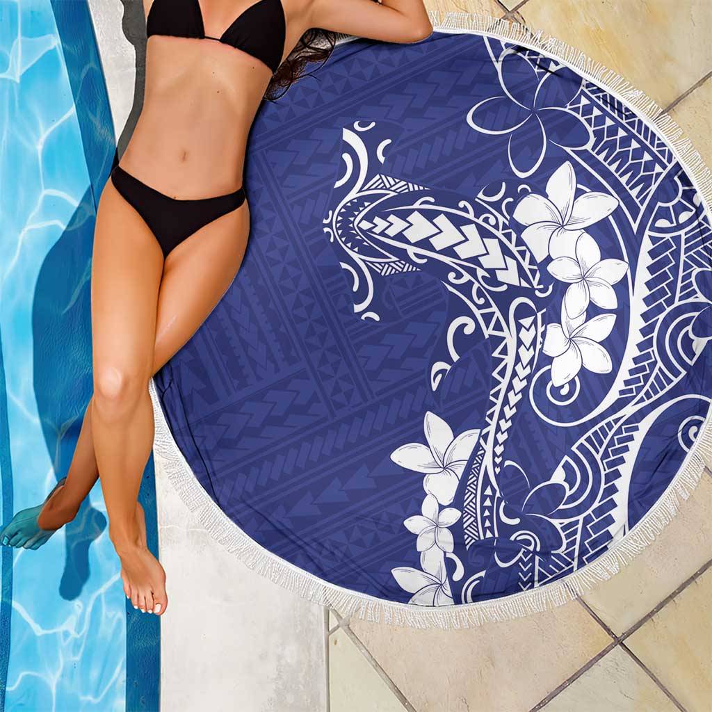 Blue Hawaii Beach Blanket Hammerhead Shark Tattoo Curve Polynesian LT14 - Polynesian Pride
