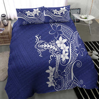 Blue Hawaii Bedding Set Hammerhead Shark Tattoo Curve Polynesian - Polynesian Pride