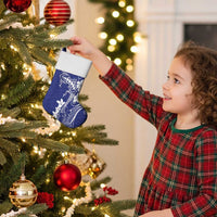 Blue Hawaii Christmas Stocking Hammerhead Shark Tattoo Curve Polynesian - Polynesian Pride