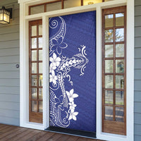 Blue Hawaii Door Cover Hammerhead Shark Tattoo Curve Polynesian LT14 - Polynesian Pride