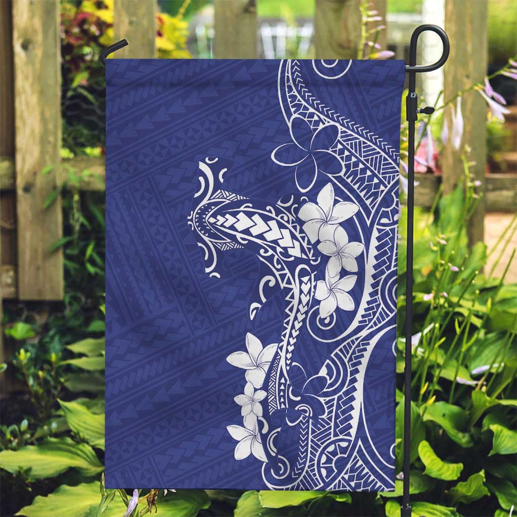 Blue Hawaii Garden Flag Hammerhead Shark Tattoo Curve Polynesian - Polynesian Pride