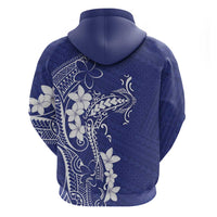 Blue Hawaii Hoodie Hammerhead Shark Tattoo Curve Polynesian - Polynesian Pride