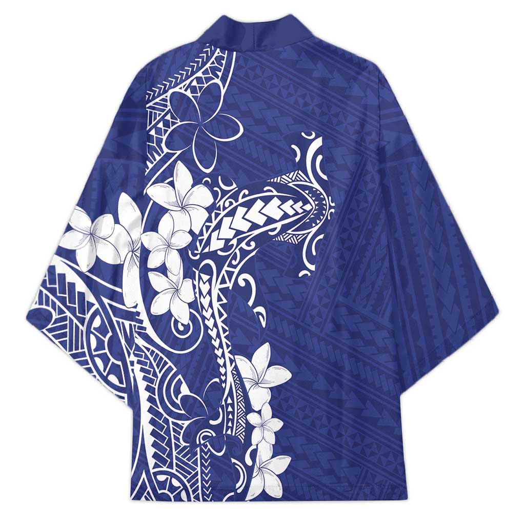 Blue Hawaii Kimono Hammerhead Shark Tattoo Curve Polynesian LT14 - Polynesian Pride