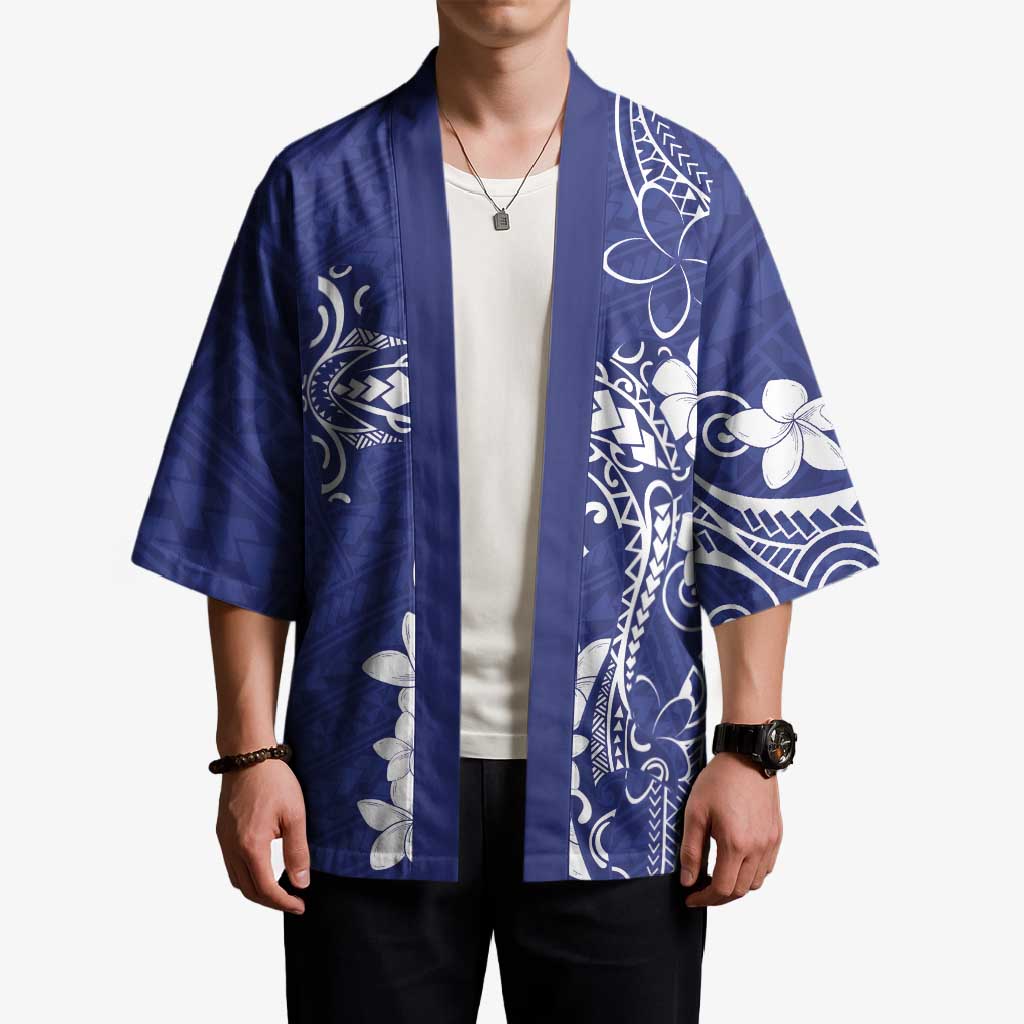 Blue Hawaii Kimono Hammerhead Shark Tattoo Curve Polynesian LT14 - Polynesian Pride