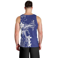 Blue Hawaii Men Tank Top Hammerhead Shark Tattoo Curve Polynesian LT14 - Polynesian Pride