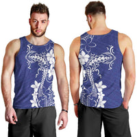Blue Hawaii Men Tank Top Hammerhead Shark Tattoo Curve Polynesian LT14 - Polynesian Pride