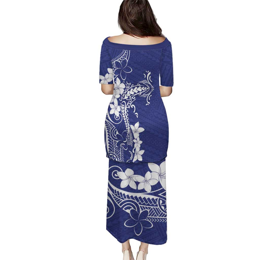 Blue Hawaii Puletasi Hammerhead Shark Tattoo Curve Polynesian - Polynesian Pride