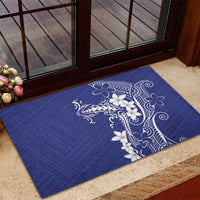 Blue Hawaii Rubber Doormat Hammerhead Shark Tattoo Curve Polynesian LT14 - Polynesian Pride