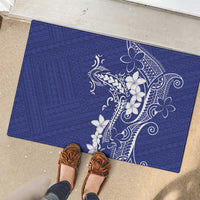 Blue Hawaii Rubber Doormat Hammerhead Shark Tattoo Curve Polynesian LT14 - Polynesian Pride