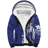 Blue Hawaii Sherpa Hoodie Hammerhead Shark Tattoo Curve Polynesian LT14 Unisex Blue - Polynesian Pride