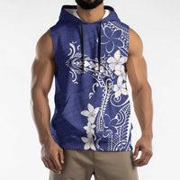 Blue Hawaii Sleeveless Hoodie Hammerhead Shark Tattoo Curve Polynesian LT14 - Polynesian Pride