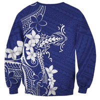 Blue Hawaii Sweatshirt Hammerhead Shark Tattoo Curve Polynesian LT14 - Polynesian Pride