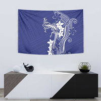 Blue Hawaii Tapestry Hammerhead Shark Tattoo Curve Polynesian - Polynesian Pride