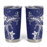 Blue Hawaii Tumbler Cup Hammerhead Shark Tattoo Curve Polynesian - Polynesian Pride