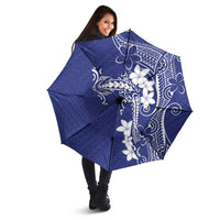 Blue Hawaii Umbrella Hammerhead Shark Tattoo Curve Polynesian LT14 - Polynesian Pride