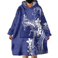 Blue Hawaii Wearable Blanket Hoodie Hammerhead Shark Tattoo Curve Polynesian LT14 - Polynesian Pride