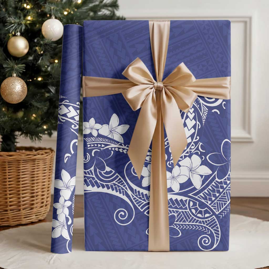 Blue Hawaii Wrapping Paper Hammerhead Shark Tattoo Curve Polynesian LT14 - Polynesian Pride
