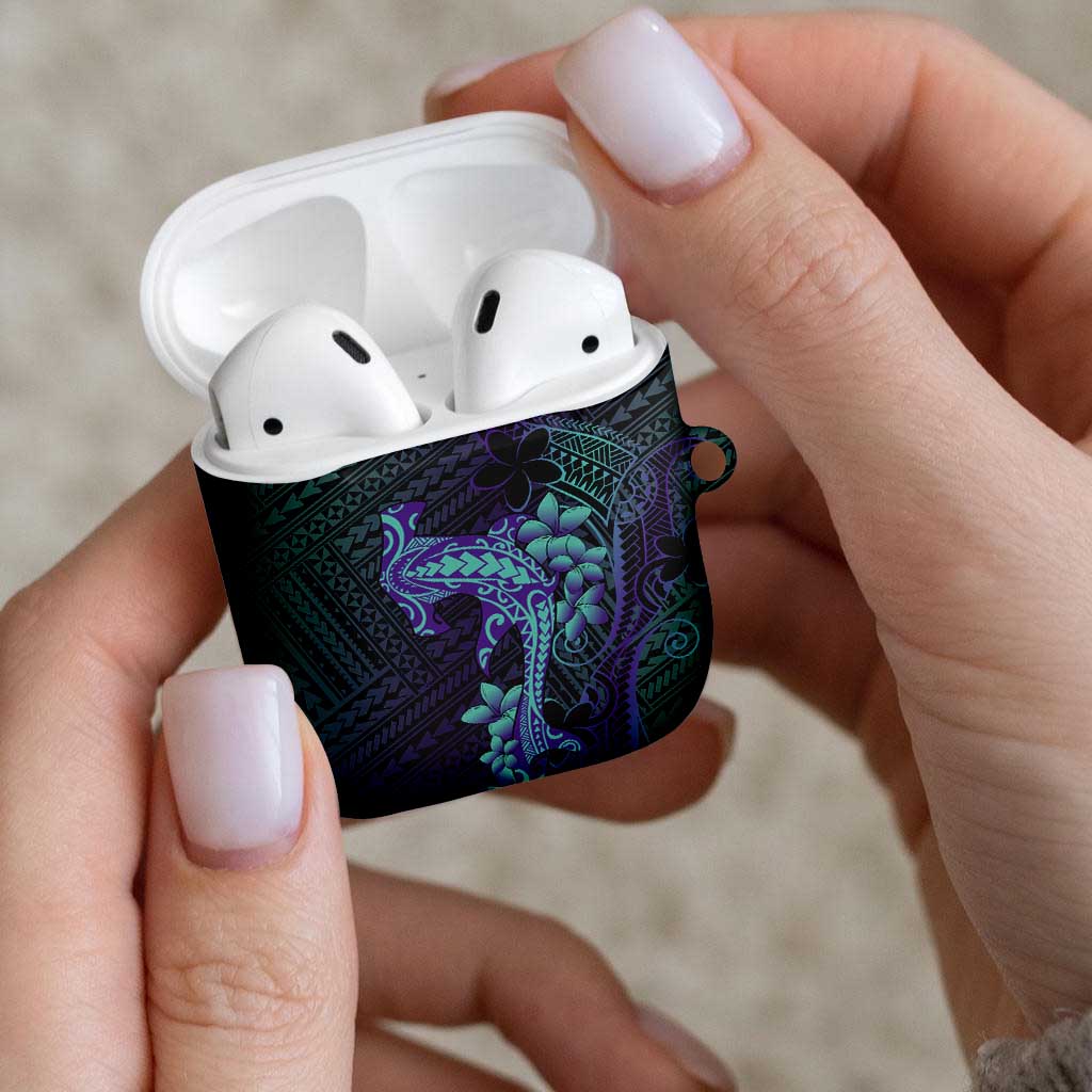 Purple Paradise Hawaii AirPods Case Hammerhead Shark Tattoo Curve Polynesian LT14 - Polynesian Pride