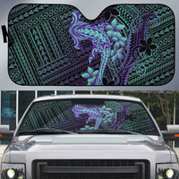 Purple Paradise Hawaii Auto Sun Shade Hammerhead Shark Tattoo Curve Polynesian - Polynesian Pride