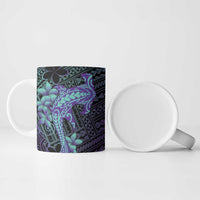 Purple Paradise Hawaii Ceramic Mug Hammerhead Shark Tattoo Curve Polynesian LT14 - Polynesian Pride