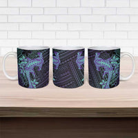 Purple Paradise Hawaii Ceramic Mug Hammerhead Shark Tattoo Curve Polynesian LT14 - Polynesian Pride