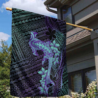 Purple Paradise Hawaii Garden Flag Hammerhead Shark Tattoo Curve Polynesian - Polynesian Pride