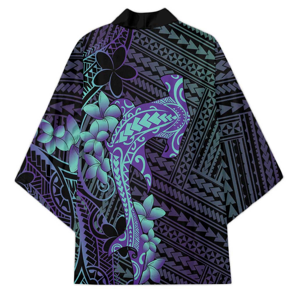 Purple Paradise Hawaii Kimono Hammerhead Shark Tattoo Curve Polynesian LT14 - Polynesian Pride