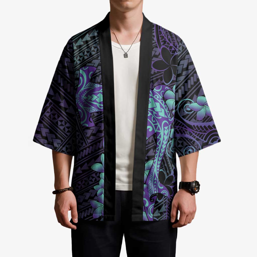 Purple Paradise Hawaii Kimono Hammerhead Shark Tattoo Curve Polynesian LT14 - Polynesian Pride