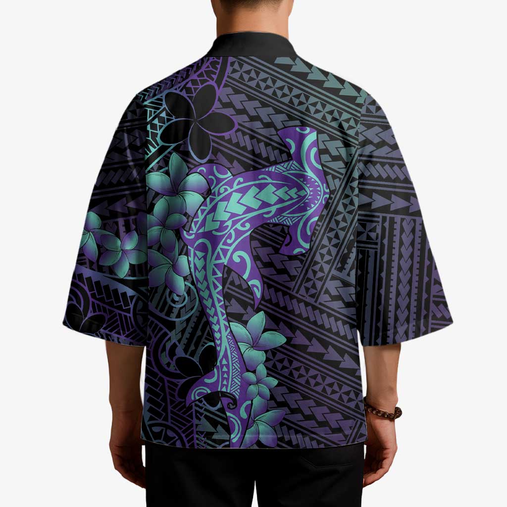 Purple Paradise Hawaii Kimono Hammerhead Shark Tattoo Curve Polynesian LT14 - Polynesian Pride