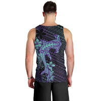 Purple Paradise Hawaii Men Tank Top Hammerhead Shark Tattoo Curve Polynesian LT14 - Polynesian Pride