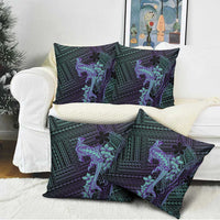 Purple Paradise Hawaii Pillow Cover Hammerhead Shark Tattoo Curve Polynesian - Polynesian Pride