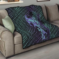 Purple Paradise Hawaii Quilt Hammerhead Shark Tattoo Curve Polynesian - Polynesian Pride