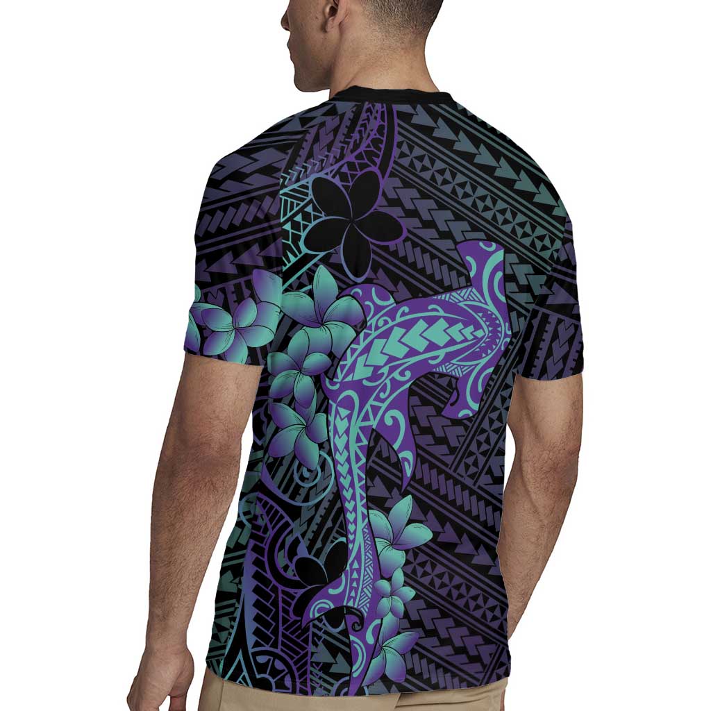 Purple Paradise Hawaii Rugby Jersey Hammerhead Shark Tattoo Curve Polynesian LT14 - Polynesian Pride