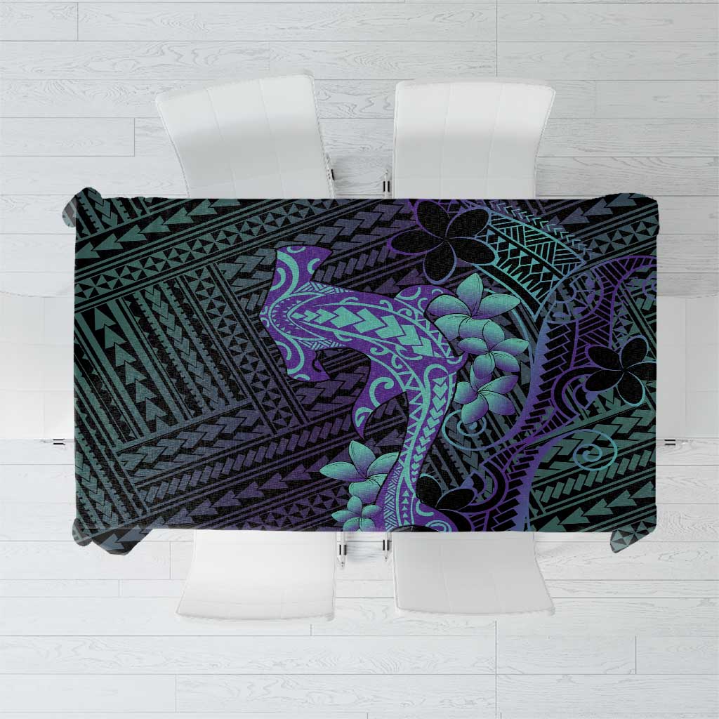 Purple Paradise Hawaii Tablecloth Hammerhead Shark Tattoo Curve Polynesian LT14 Purple - Polynesian Pride