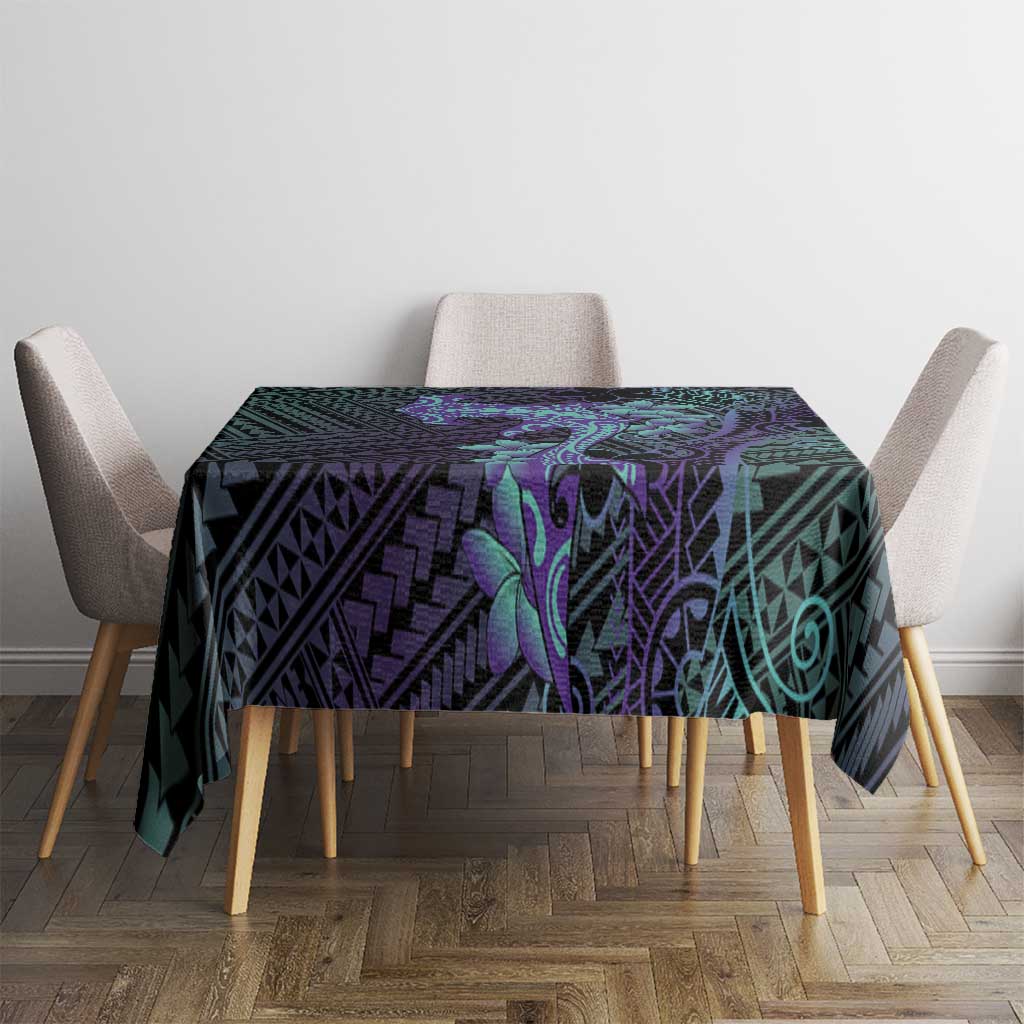 Purple Paradise Hawaii Tablecloth Hammerhead Shark Tattoo Curve Polynesian LT14 - Polynesian Pride
