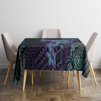 Purple Paradise Hawaii Tablecloth Hammerhead Shark Tattoo Curve Polynesian LT14 - Polynesian Pride