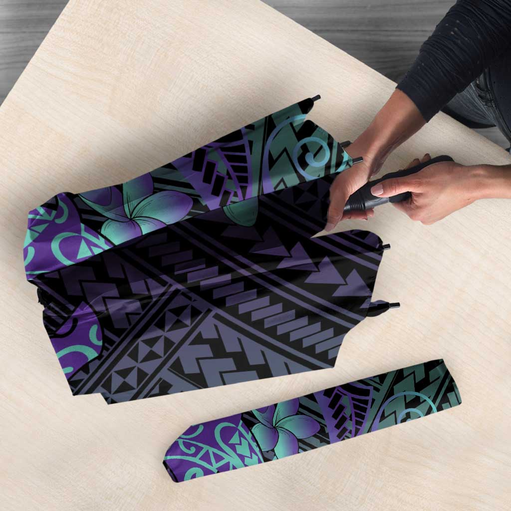 Purple Paradise Hawaii Umbrella Hammerhead Shark Tattoo Curve Polynesian LT14 - Polynesian Pride