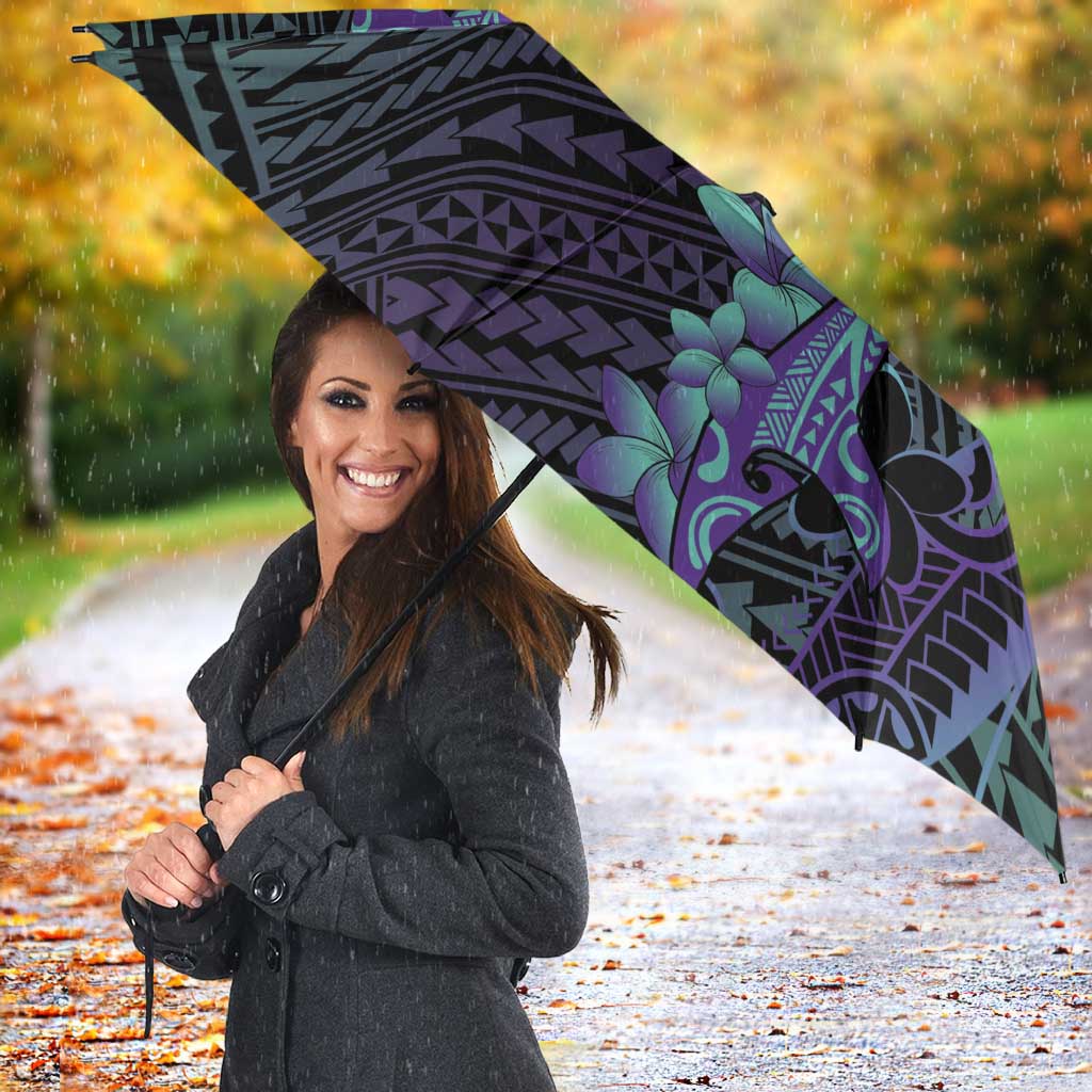 Purple Paradise Hawaii Umbrella Hammerhead Shark Tattoo Curve Polynesian LT14 - Polynesian Pride
