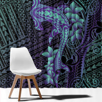 Purple Paradise Hawaii Window Curtain Hammerhead Shark Tattoo Curve Polynesian - Polynesian Pride