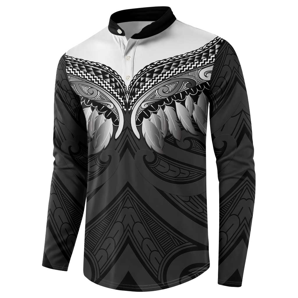 Poutama Korowai New Zealand Button Sweatshirt Aotearoa Maori Tattoo - Polynesian Pride