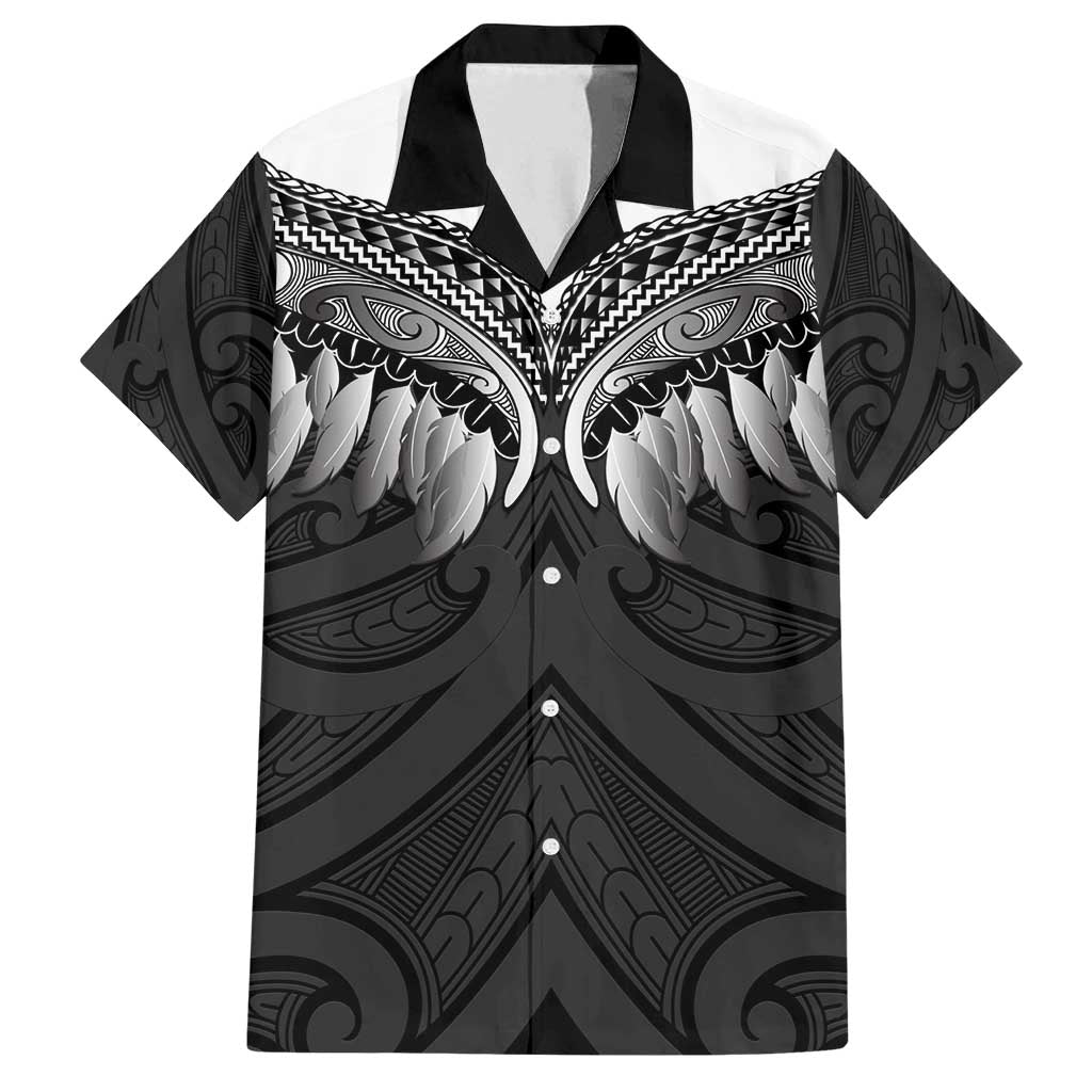 Poutama Korowai New Zealand Family Matching Off Shoulder Short Dress and Hawaiian Shirt Aotearoa Maori Tattoo - Polynesian Pride