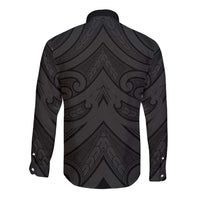 Poutama Korowai New Zealand Long Sleeve Button Shirt Aotearoa Maori Tattoo - Polynesian Pride