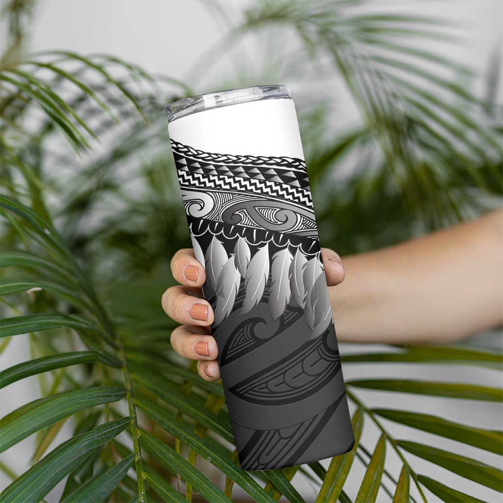 Poutama Korowai New Zealand Skinny Tumbler Aotearoa Maori Tattoo - Polynesian Pride