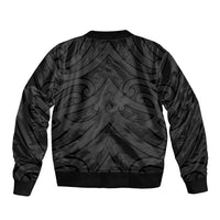 Poutama Korowai New Zealand Sleeve Zip Bomber Jacket Aotearoa Maori Tattoo - Polynesian Pride