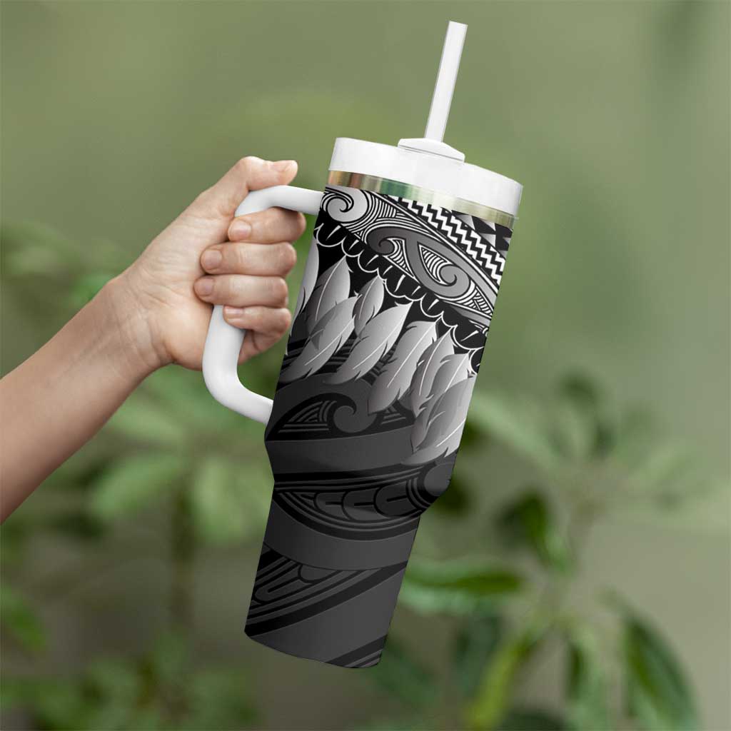 Poutama Korowai New Zealand Tumbler With Handle Aotearoa Maori Tattoo - Polynesian Pride