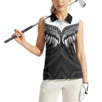Poutama Korowai New Zealand Women Sleeveless Polo Shirt Aotearoa Maori Tattoo - Polynesian Pride