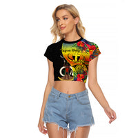 vanuatu-tafea-day-raglan-cropped-t-shirt-coat-of-arms-mix-tropical-flowers