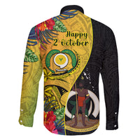 vanuatu-torba-day-family-matching-tank-maxi-dress-and-hawaiian-shirt-coat-of-arms-mix-tropical-flowers