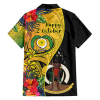 Vanuatu Torba Day Hawaiian Shirt Coat Of Arms Mix Tropical Flowers LT14 - Polynesian Pride